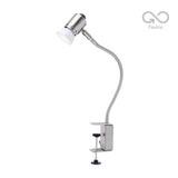 LÁMPARA DE ESCRITORIO TECNOLITE CON ABRAZADERA 6W LUZ SUAVE CÁLIDA FLEXIBLE FOCO GU10 INCLUIDO