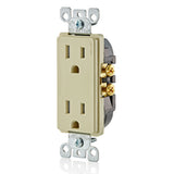 CONTACTO DUPLEX TAMPER RESISTANT 15A/125V. 2P-3V MARFIL