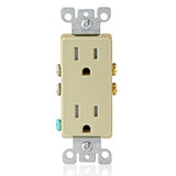 CONTACTO DUPLEX TAMPER RESISTANT 15A/125V. 2P-3V MARFIL