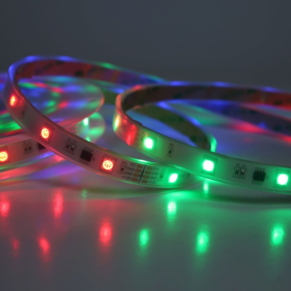 TIRA DIGITAL LED 5050 SMD 12V IP65 MULTICOLOR CHASING 5 MTS ***APLICACIONES HAE***