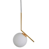LUMINARIA COLGANTE DORADO/OPALINO 1X60W LUCIA