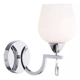 LUM. PARED METAL CROM. CRISTAL OPALINO B. MEDIA 60W 127V TH3510/1