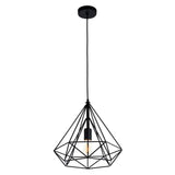 LUMIN. METALICA SUSPENDIDA NEGRO E27 127V