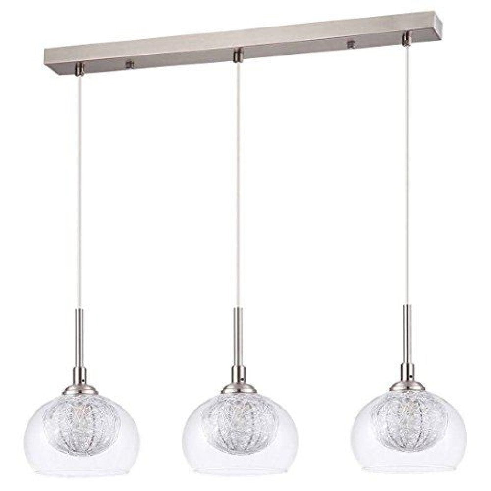 SUSPENDIDO ACABADO SATIN CRISTAL BASE G9 3 X 40 W SERIE LIBYA