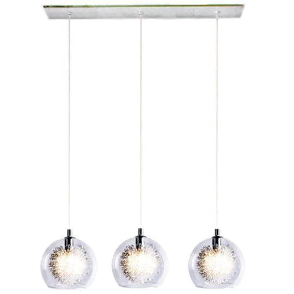 SUSPENDIDO ACABADO SATIN CRISTAL BASE G9 3 X 40 W SERIE LIBYA