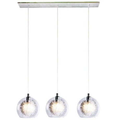 SUSPENDIDO ACABADO SATIN CRISTAL BASE G9 3 X 40 W SERIE LIBYA