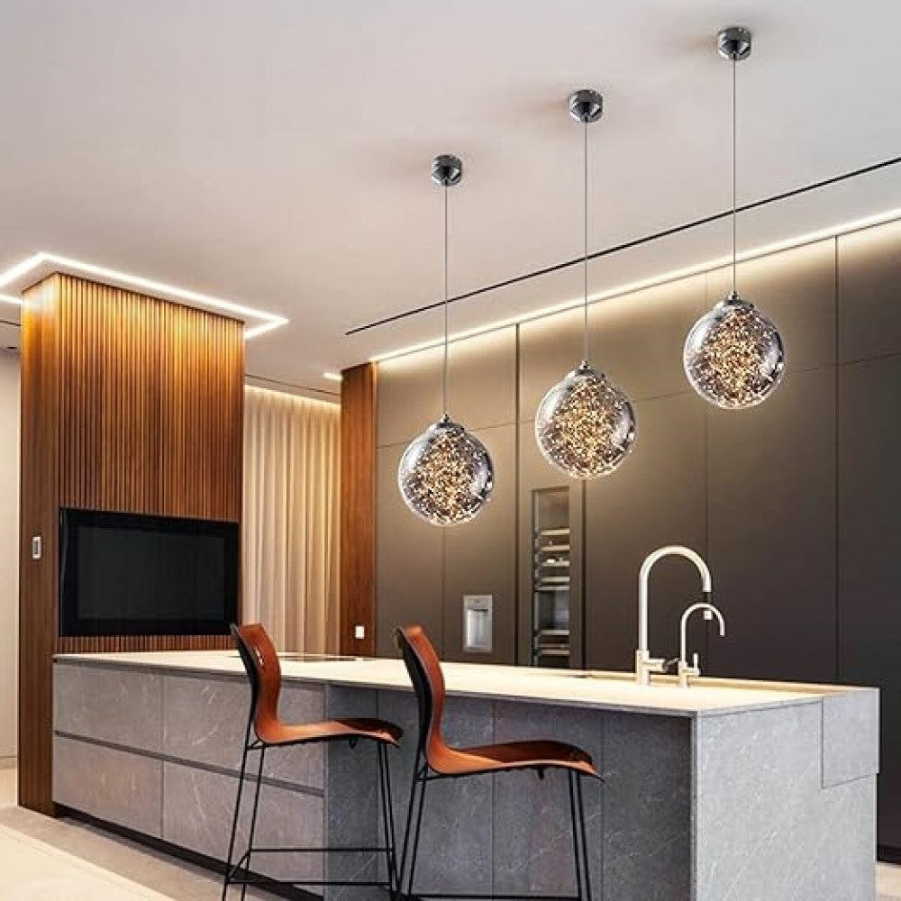 SUSPENDIDO ACABADO SATIN CRISTAL BASE G9 3 X 40 W SERIE LIBYA