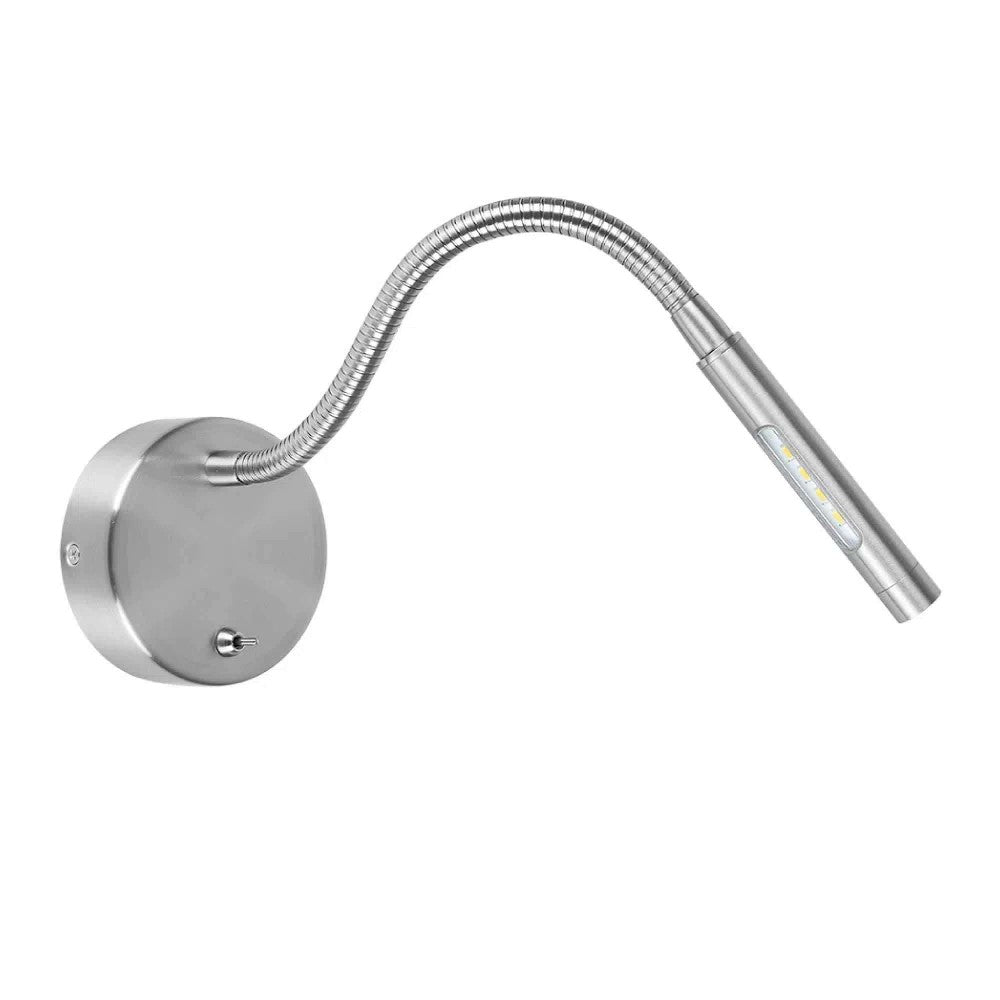 LAMPARA DE LECTURA LED TECNOLITE PARA SOBREPONER 2W LUZ SUAVE CALIDA FLEXIBLE