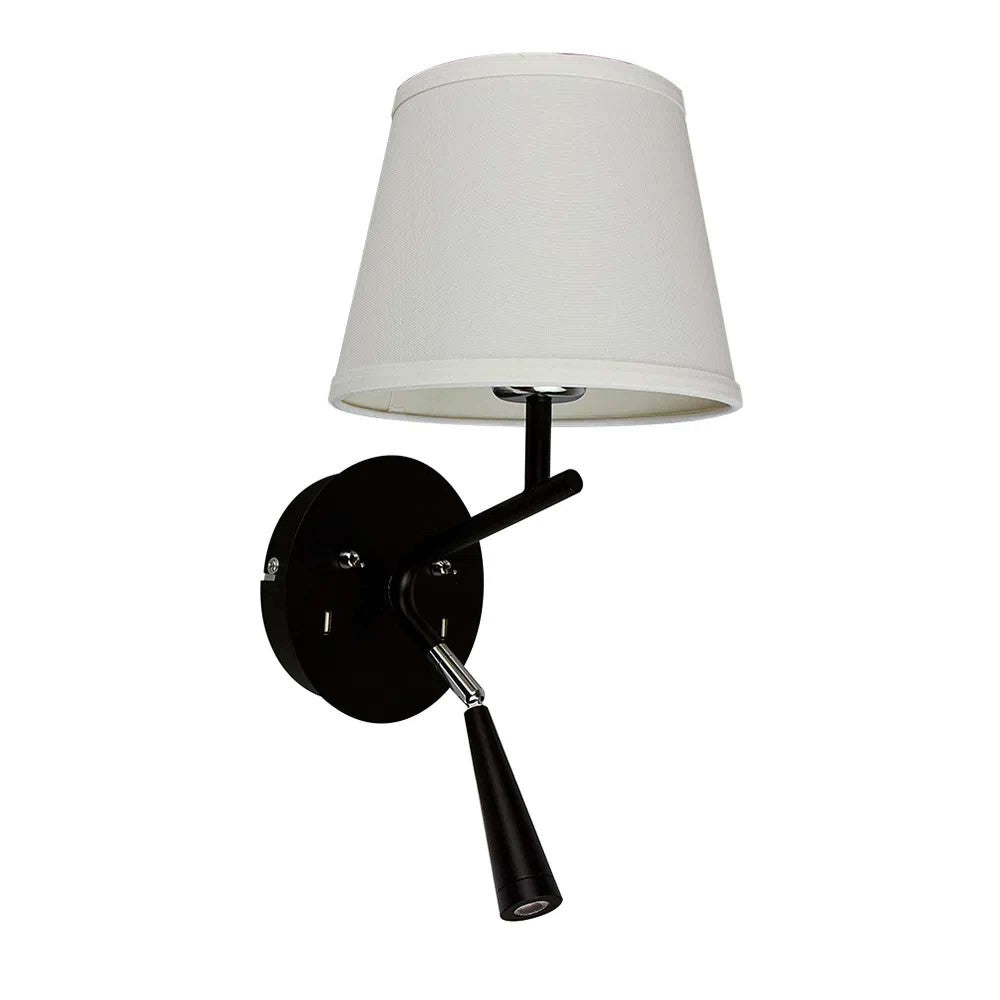 LÁMPARA DE LECTURA LED TECNOLITE PARA SOBREPONER 3.5W PUERTOS USB PARA DISPOSITIVOS LUZ SUAVE CÁLIDA BASE E27