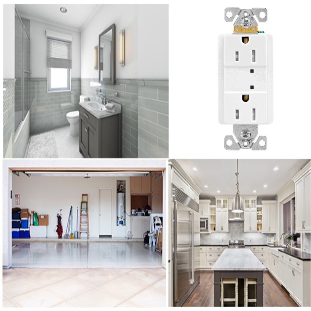 RECEPTACULO TVSS INDICADOR LED 15A COLOR BLANCO