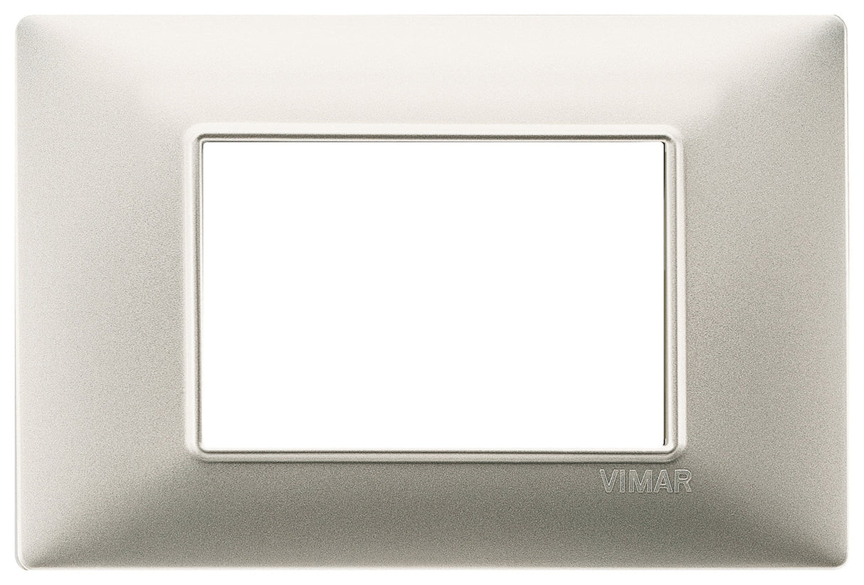 PLACA 3 MOD. TECNOPOLIMERO NIQUEL MATE PLANA VIMAR