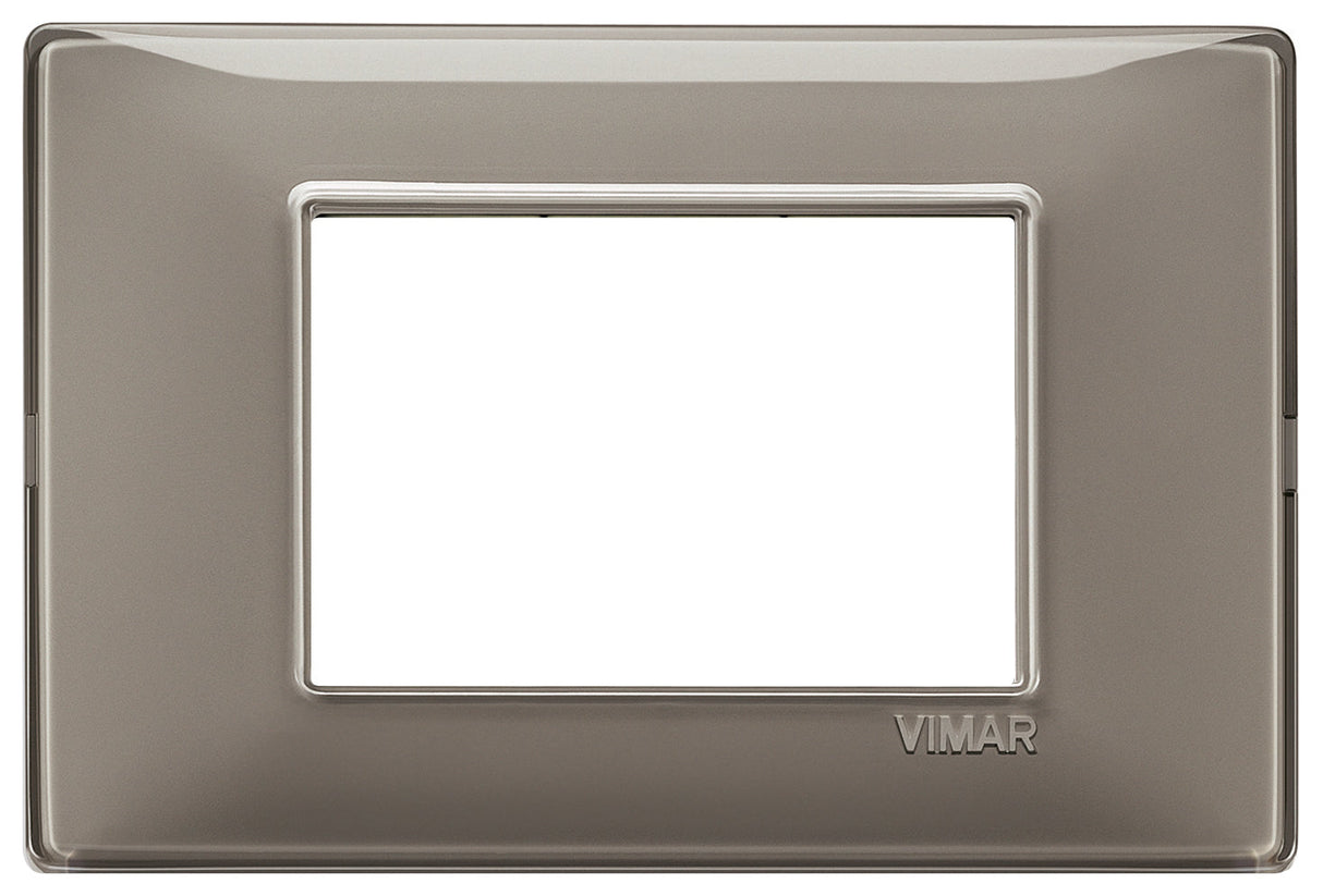 PLACA 3 MOD. TECNOPOLIMERO REFLEX CENIZA PLANA VIMAR
