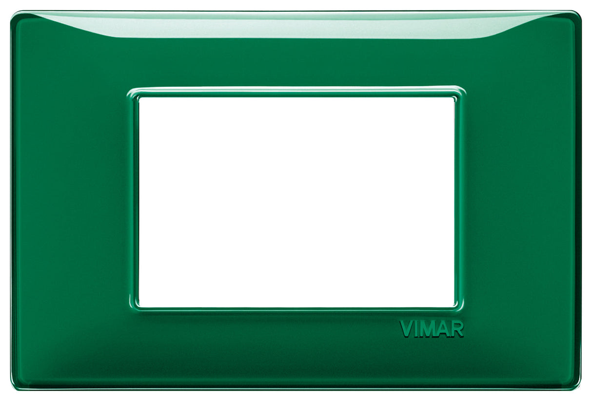 PLACA 3 MOD. TECNOPOLIMERO REFLEX ESMERALDA PLANA VIMAR