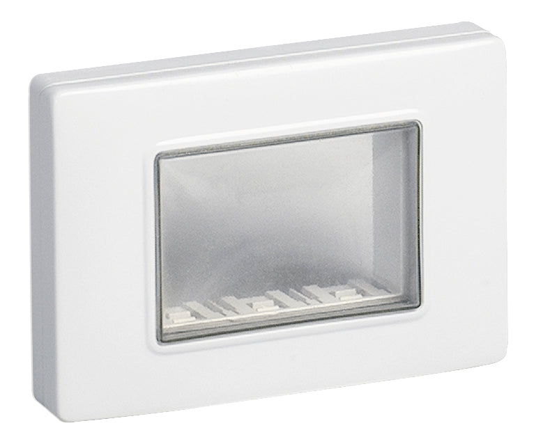 PLACA RESISTENTE A LA INTEMPERIE 3 MODULOS IP55 BLANCO