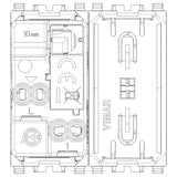 INTERRUPTOR 1P 16AX 2M GRIS EIKON VIMAR
