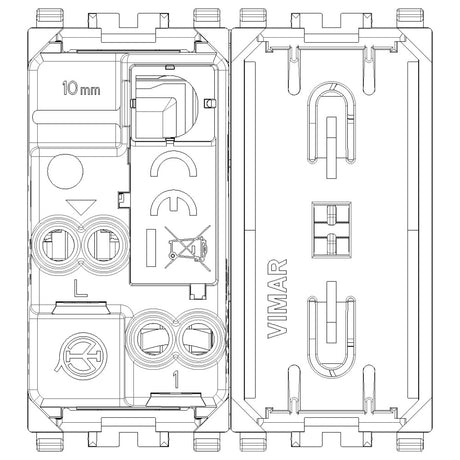 INTERRUPTOR 1P 16AX 2M GRIS EIKON VIMAR