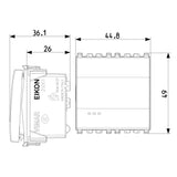 INTERRUPTOR 1P 16AX 2M GRIS EIKON VIMAR