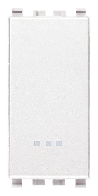 CONMUTADOR 1P 16AX. 250V. 1 MOD. ILUMINABLE TECLA INTERCAMBIABLE BLANCO EIKON VIMAR
