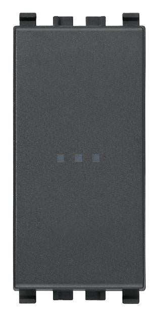 INTERRUPTOR AXIAL 1P. 16AX. 250V. ILUMINABLE TECLA INTERCAMBIABLE GRIS EIKON VIMAR