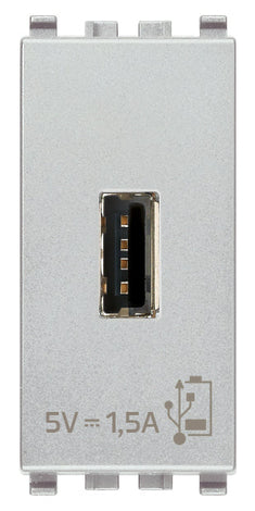UNIDAD ALIMENTACION USB 5V. 1.5A. 1 MOD. 120-240V. NEXT EIKON VIMAR