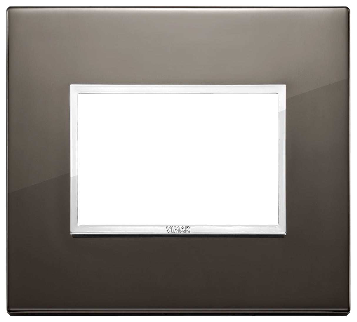 PLACA ALUMINIO REFINADO ESCLUSIVI 3 MOD. NEGRO ZAFIRO EVO VIMAR