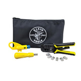 KIT DE INSTALACION DE CABLE DE PAR TRENZADO CON ESTUCHE KLEIN TOOLS