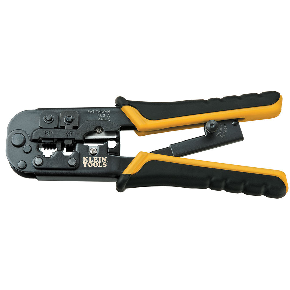 PINZA PONCHADORA RJ22-RJ11/RJ12 Y RJ45 CON MATRACA (PELACABLE Y CORTACABLE) KLEIN TOOLS