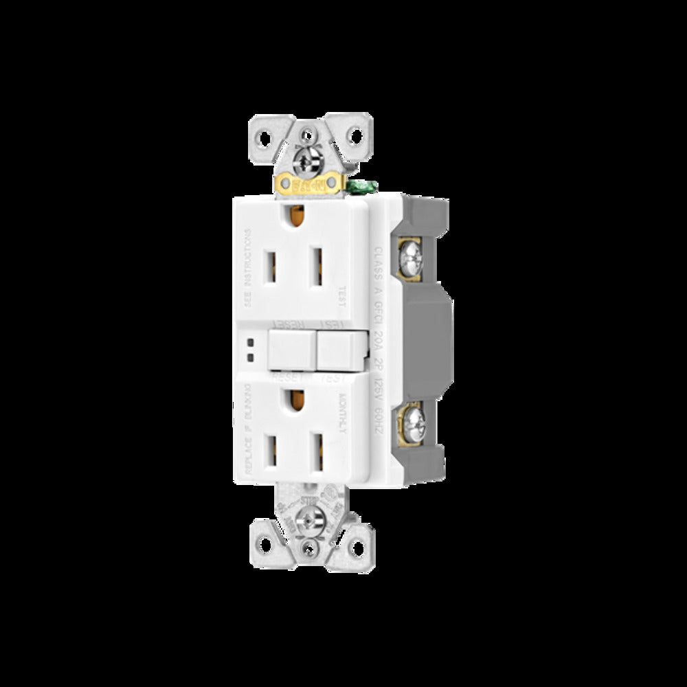 RECEP. DUPLEX DECO GFCI 15A/125V. WH NAFTA MGF15W