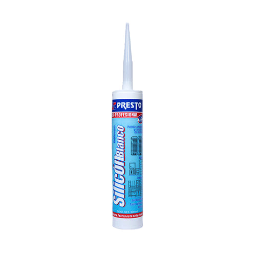 TUBO SILICON 300ML. BLANCO 4430 PRESTO *** OFRECER 438770 ***