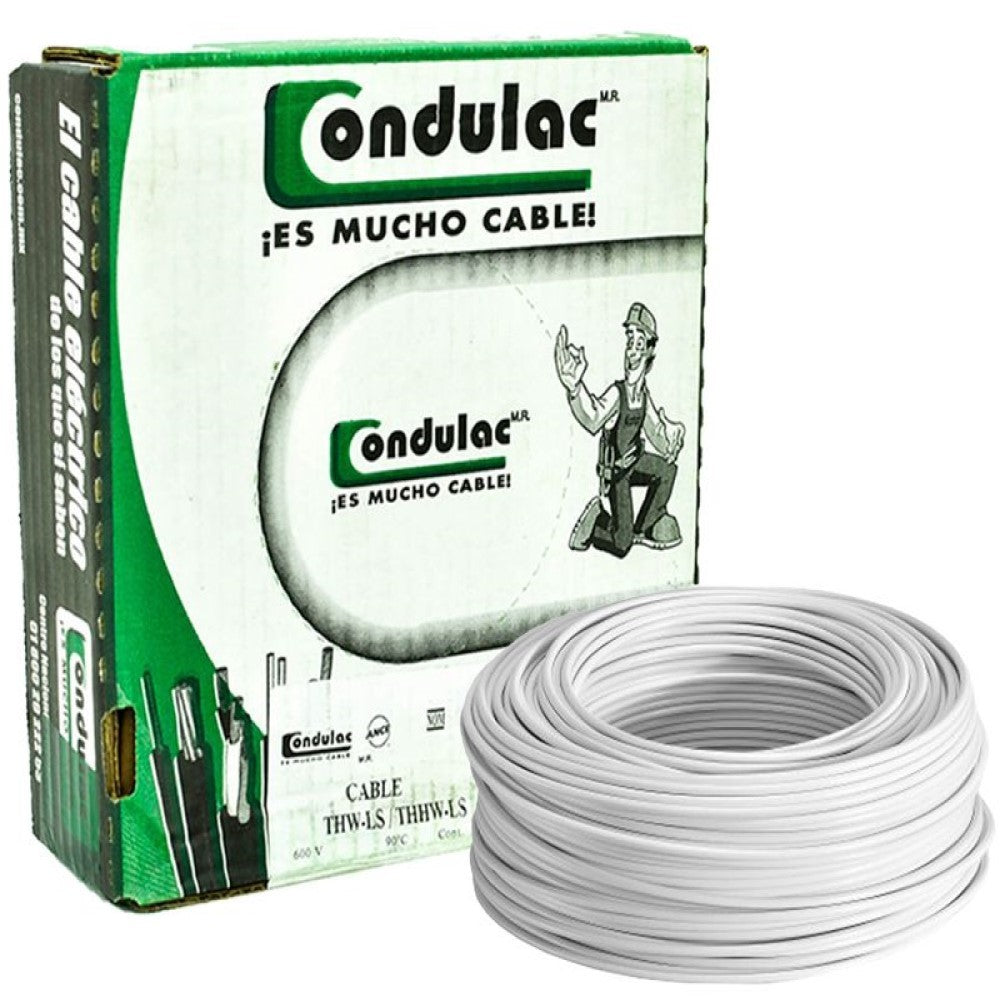 CAJA CABLE THW CALIBRE  12 BLANCO ANTIFLAMA 782 CONDULAC