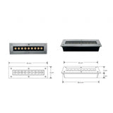LUMINARIO DE PISO SOBREPONER 18W. 12LEDS. DIRIGIBLE BLANCO CALIDO INCLUYE HOUSING