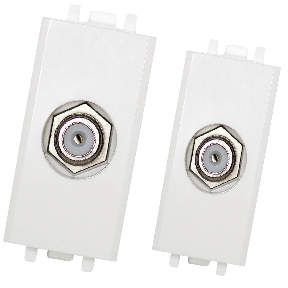 MODULO PARA CABLE COAXIAL BLANCO LEVITON
