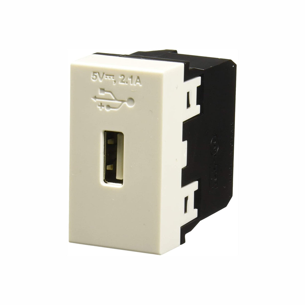 MODULO CARGADOR USB SENCILLO 2.1A 120V 50-60HZ MARFIL LEVITON
