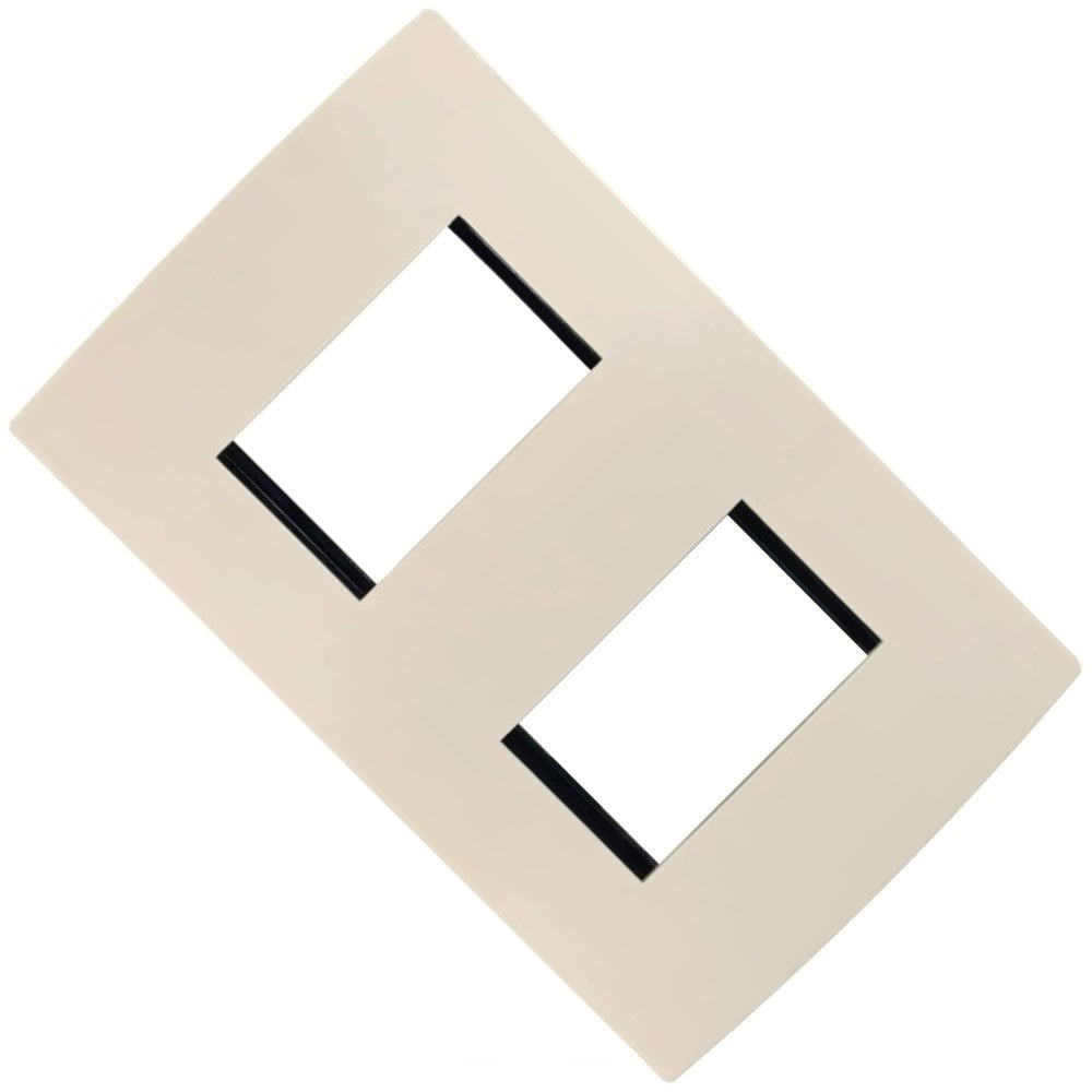 PLACA 2 MODULOS MARFIL MODULAR ULTRA LEVITON