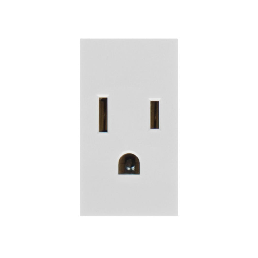 TOMACORRIENTE 15A. C/TIERRA 125-250V 2P-3H BLANCO MODULOS LEVITON X12-0TOMA-PCB