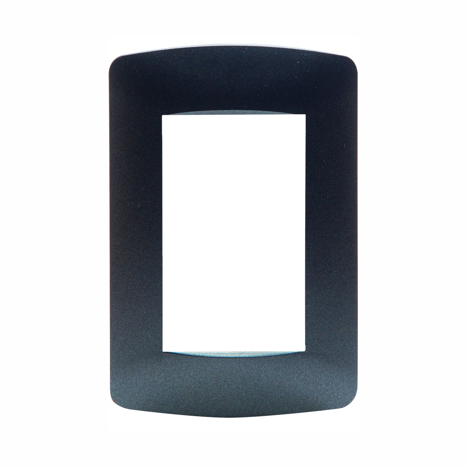 PLACA TRES MODULOS PULIDO GRAFITO LEVITON