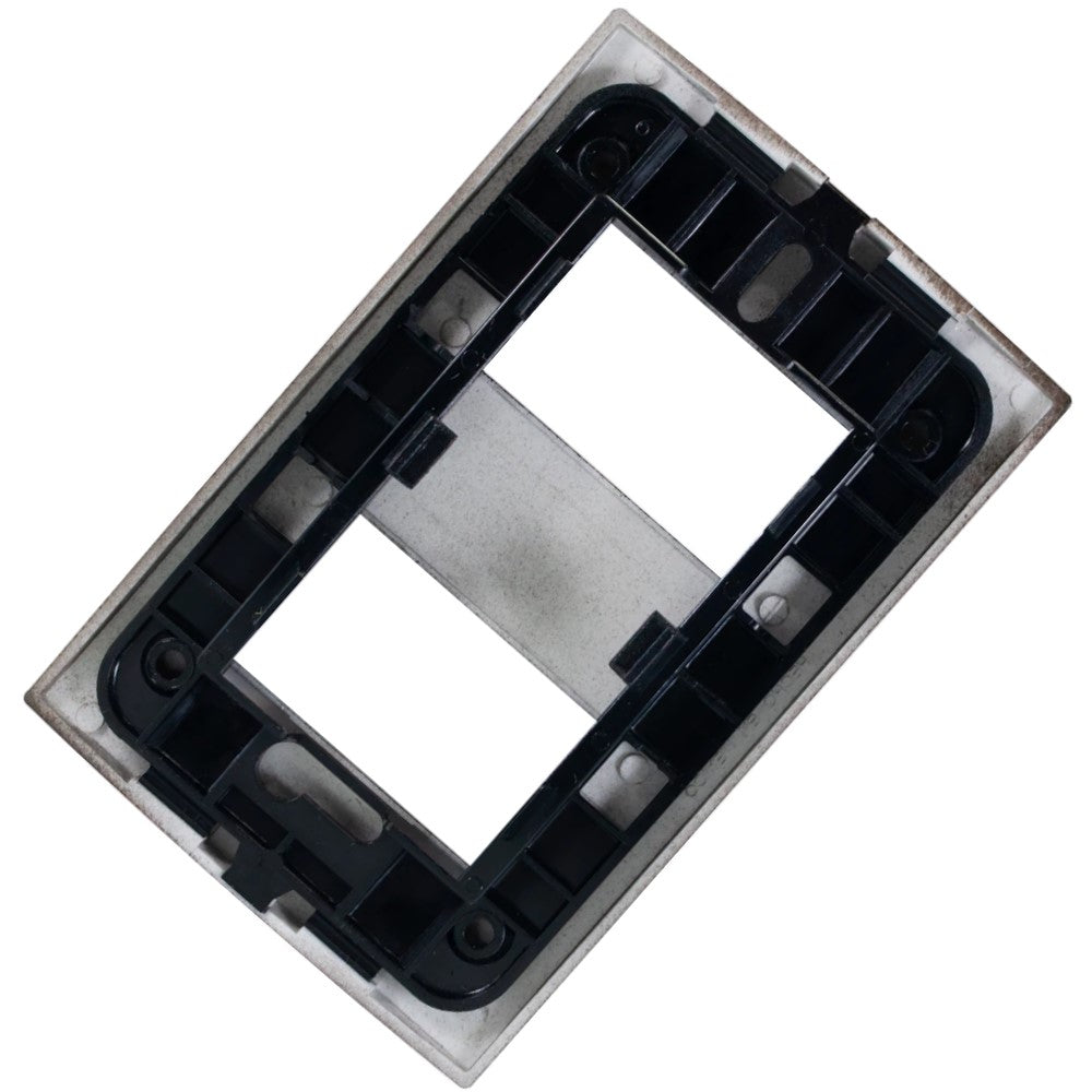 PLACA 2 MODULOS ANODIZADO OSCURO MODULAR ULTRA LEVITON
