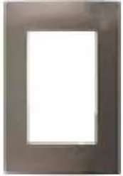 PLACA 3 MODULOS ANODIZADO OSCURO MODULAR ULTRA LEVITON
