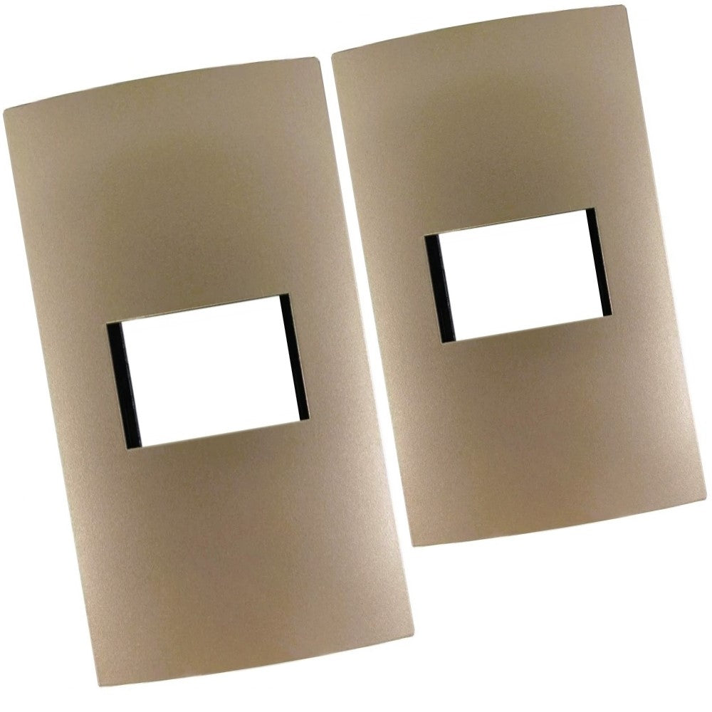 PLACA 1 MODULO BRONCE CLARO MODULAR ULTRA LEVITON