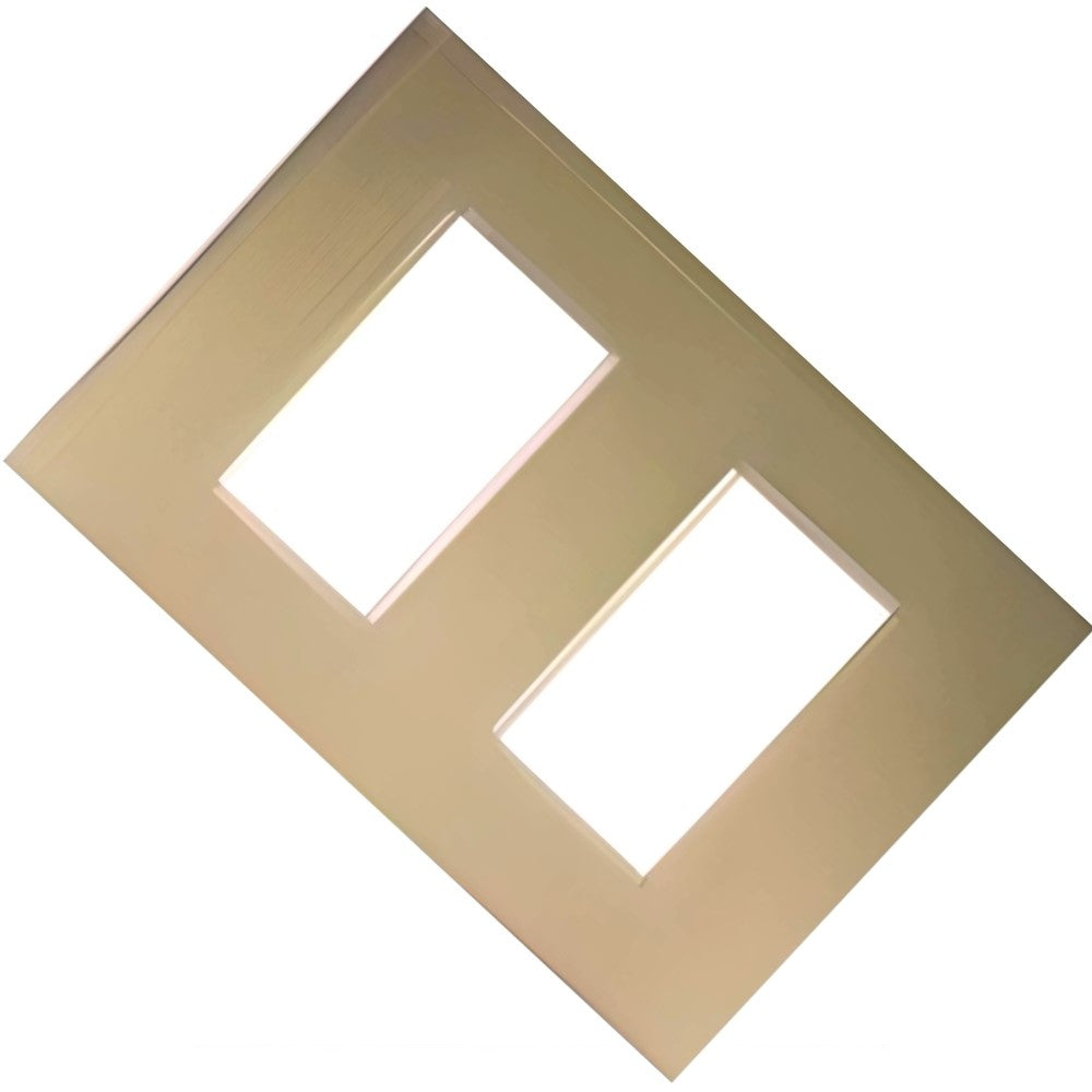 PLACA 2 MODULOS BRONCE CLARO MODULAR ULTRA LEVITON