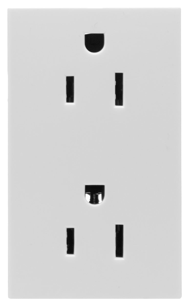 CONTACTO DUPLEX CON TIERRA BLANCO SIN PLACA LEVITON