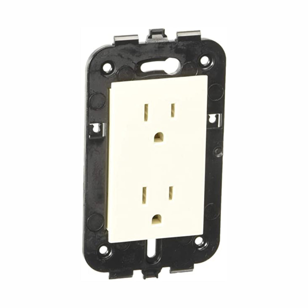 CONTACTO DUPLEX CON TIERRA MARFIL SIN PLACA LEVITON