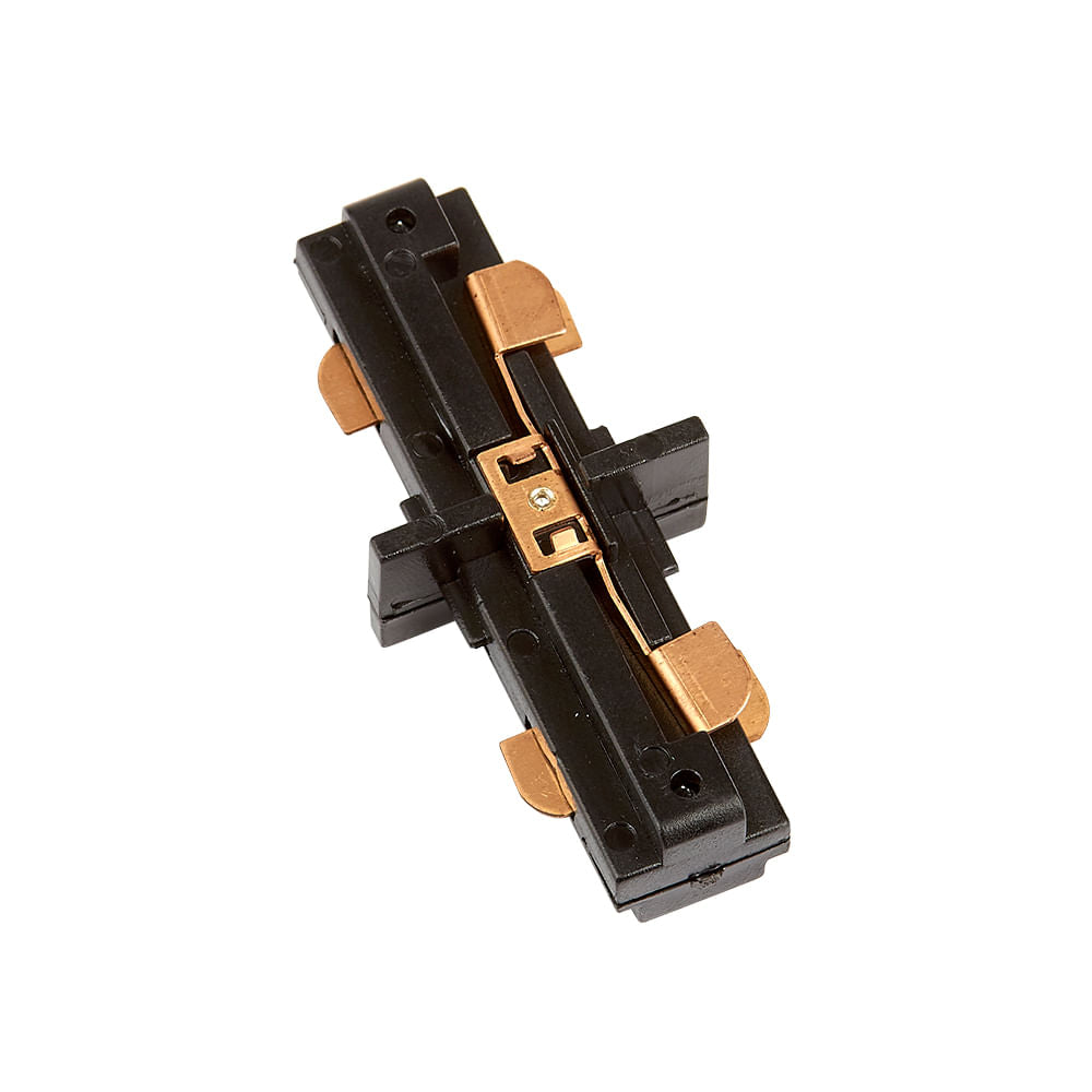 CONECTOR RECTO PARA RIEL DE SPOT COLOR NEGRO 3 HILOS