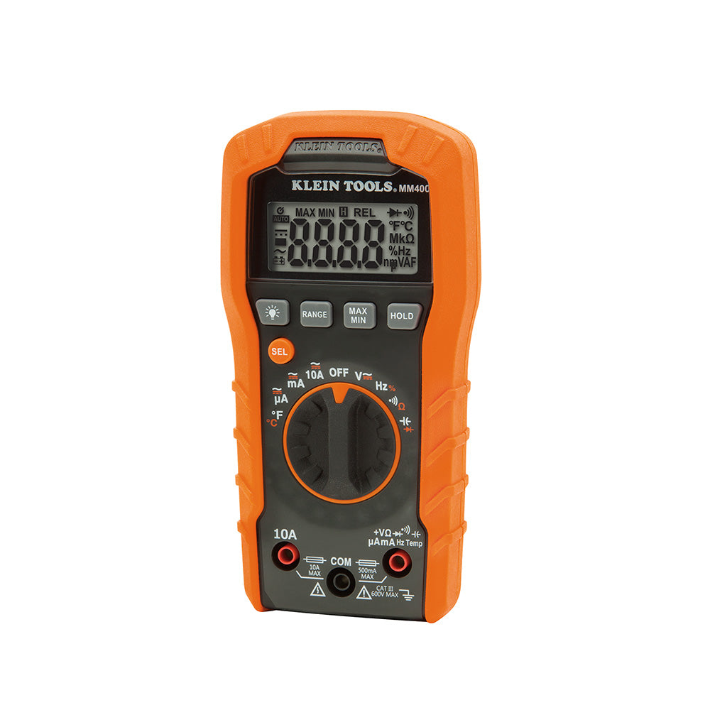 MULTIMETRO DIGITAL RANGO AUTOMATICO 600V. 10A. CA/CD 40MO KLEIN TOOLS***HAE2025***